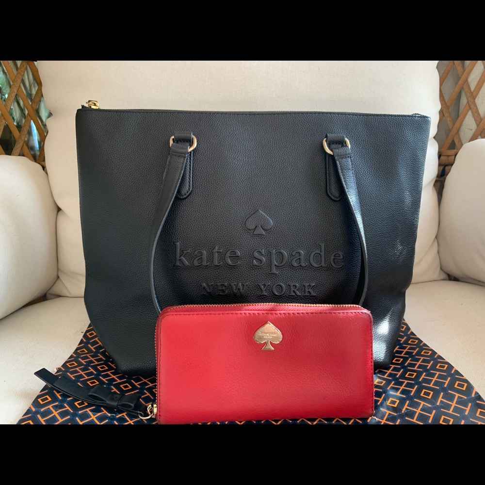 ♠️ KATE SPADE- Black Handbag and Wallet Combo ♠️